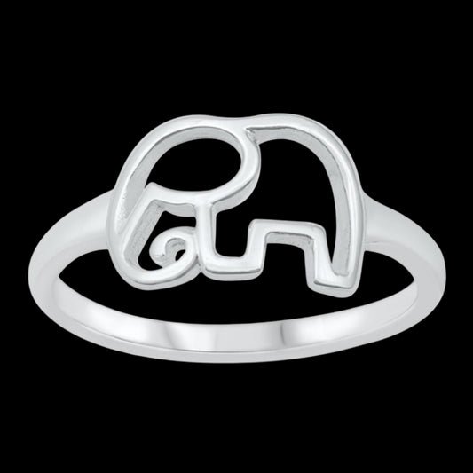 Sterling Silver Elephant Ring